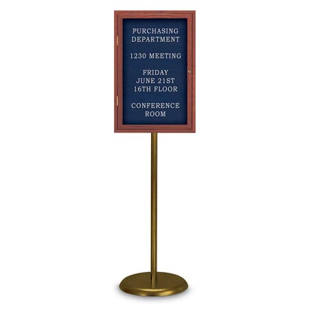 United Visual Products Corkboard, Double Door, Radius Frame, 42x32", Gold/Cloud UV70025-GOLD-CLOUD